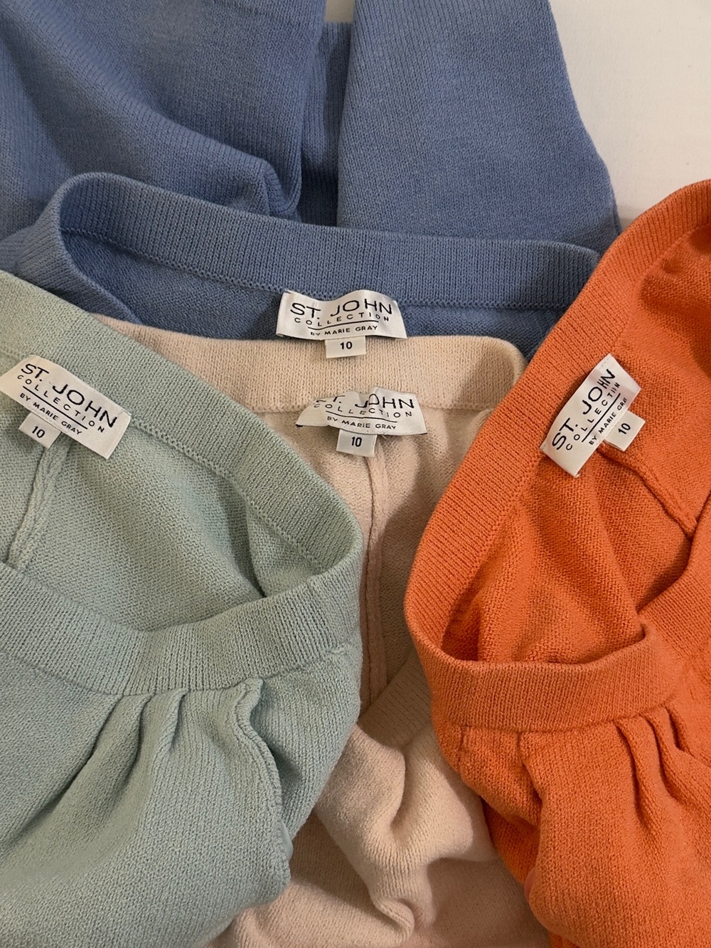 St. John Collection Orange Knit Top